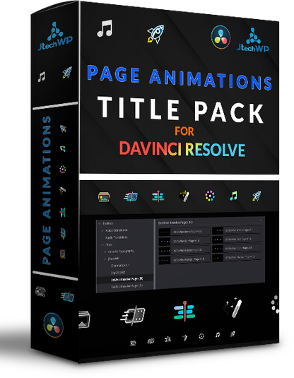 Page icons animation pack for Davinci Resolve Tutorials