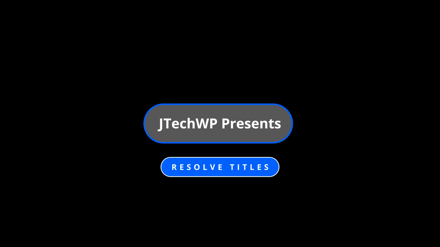 Lower Thirds Title Pack