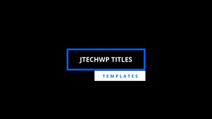 Lower Thirds Title Pack