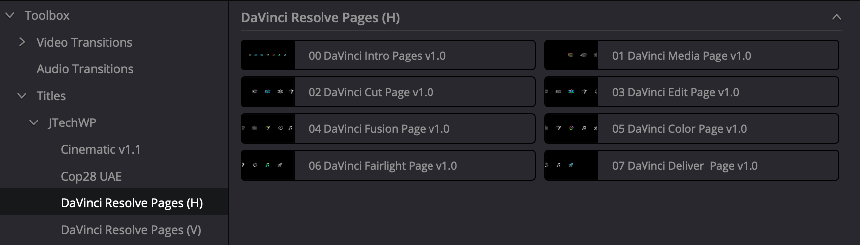 Page icons Animation for Davinci Resolve