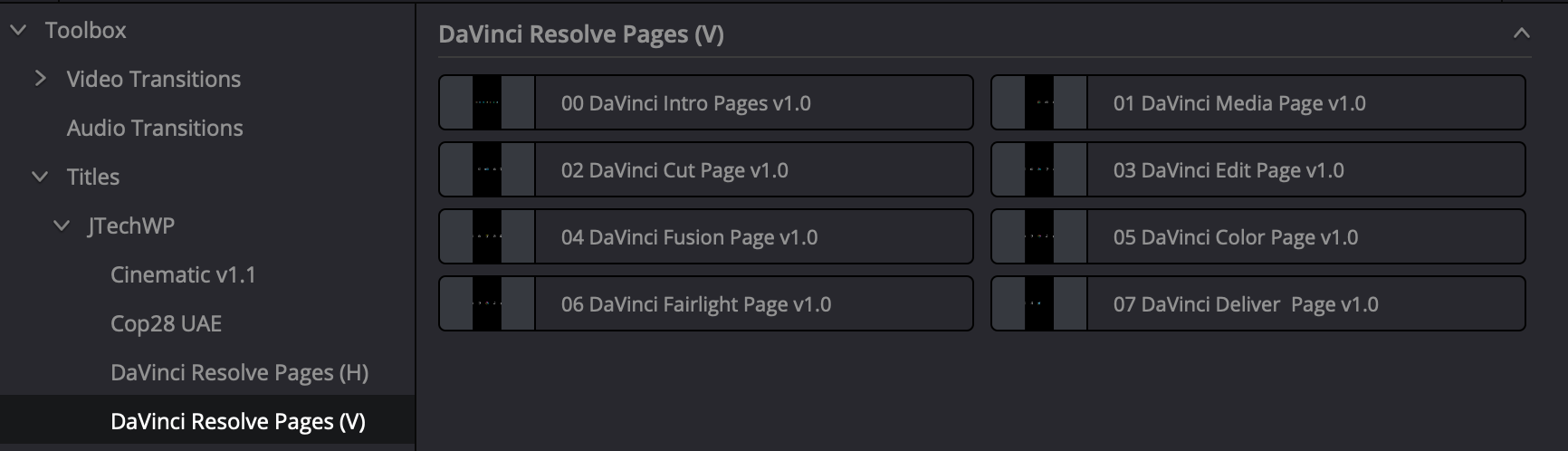 Page icons Animation for Davinci Resolve
