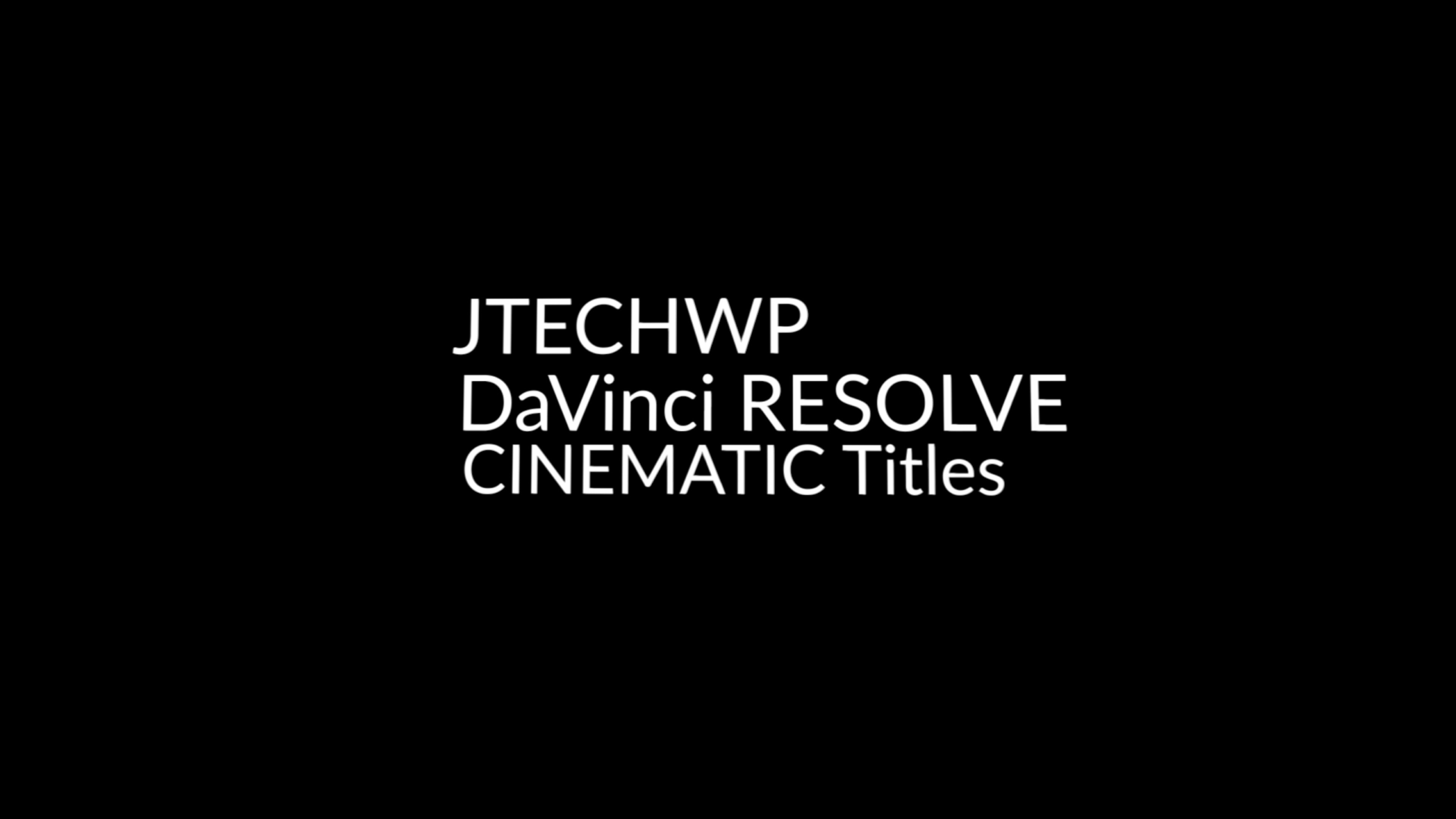 Cinematic Titles Pack for Davinci Resolve - 15 drag and drop titles