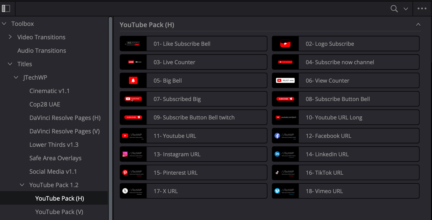 YouTube Title Pack